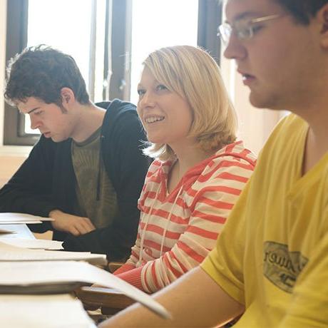 Students listening in class